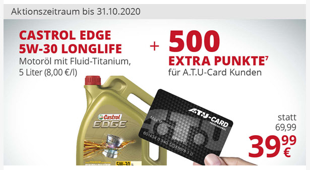 Castrol Edge 5W-30 Longlife Motoröl mit Fluid-TITANIUM, 1 Liter - ATU